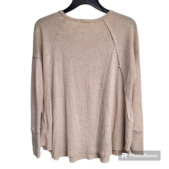 143 Story By Line Up Cream Waffle Knit Swing Top - Picture 3 of 9